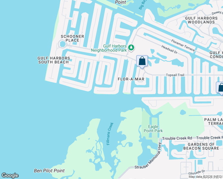 map of restaurants, bars, coffee shops, grocery stores, and more near 4944 Galleon Court in New Port Richey