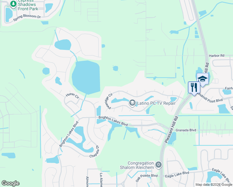 map of restaurants, bars, coffee shops, grocery stores, and more near 3140 Eucalyptus Court in Kissimmee