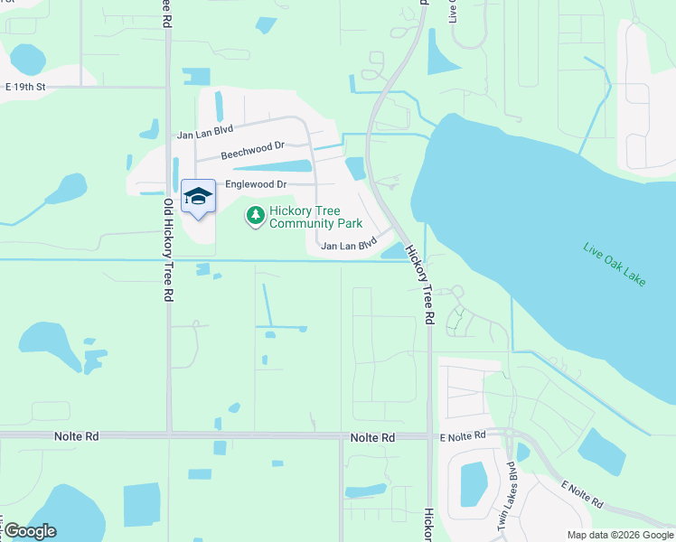map of restaurants, bars, coffee shops, grocery stores, and more near 2025 Jan Lan Boulevard in St. Cloud