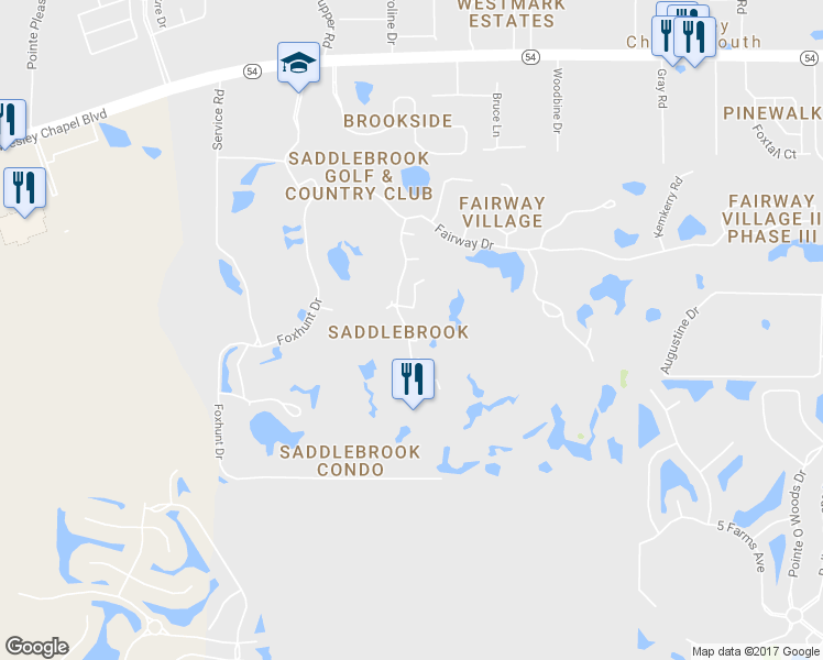 map of restaurants, bars, coffee shops, grocery stores, and more near 5049 Quail Cove Lane in Zephyrhills