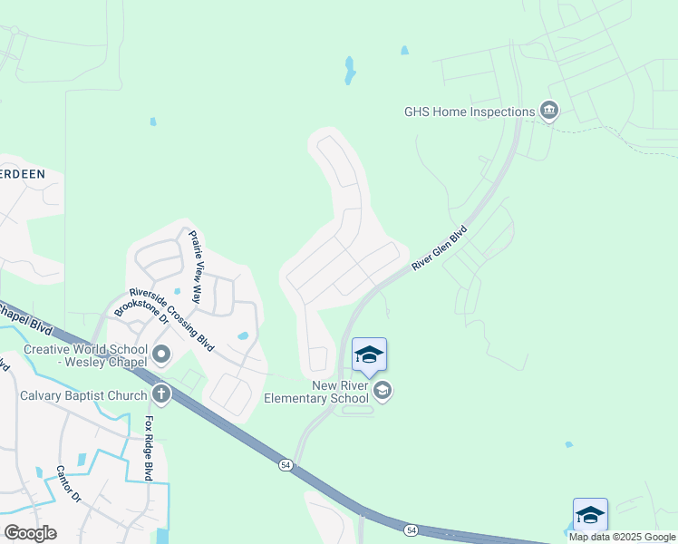 map of restaurants, bars, coffee shops, grocery stores, and more near 32623 Harmony Oaks Drive in Wesley Chapel