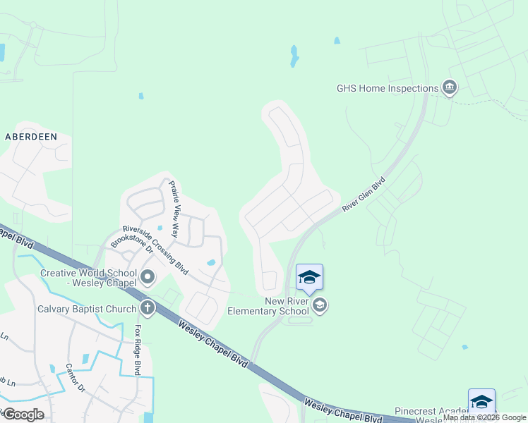 map of restaurants, bars, coffee shops, grocery stores, and more near 5051 Suncatcher Drive in Wesley Chapel
