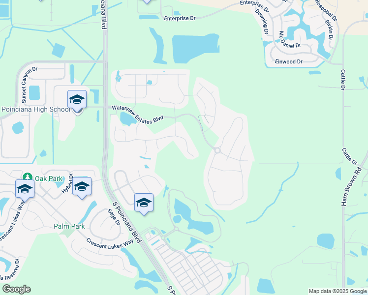 map of restaurants, bars, coffee shops, grocery stores, and more near 4924 Whistling Wind Avenue in Kissimmee