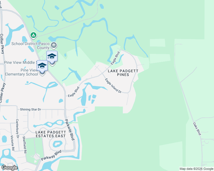 map of restaurants, bars, coffee shops, grocery stores, and more near 5137 Eagle Island Drive in Land O' Lakes