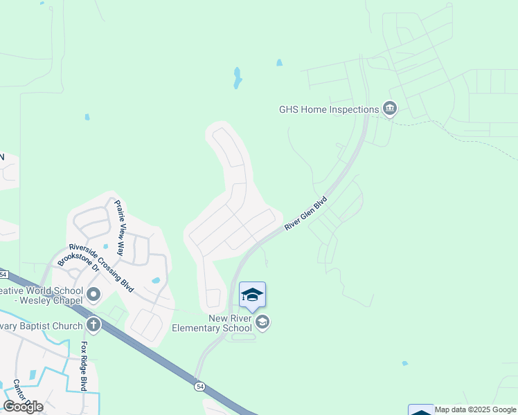 map of restaurants, bars, coffee shops, grocery stores, and more near 32723 Harmony Oaks Drive in Wesley Chapel