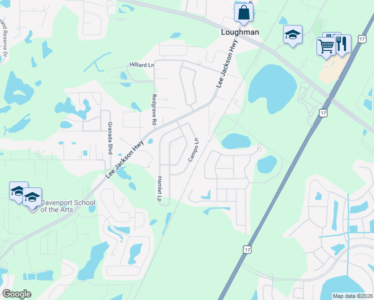 map of restaurants, bars, coffee shops, grocery stores, and more near 560 Meadow Bend Drive in Davenport