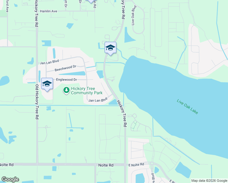 map of restaurants, bars, coffee shops, grocery stores, and more near 2645 Hickory Tree Road in St. Cloud