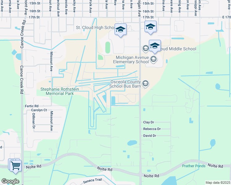 map of restaurants, bars, coffee shops, grocery stores, and more near 2778 Andes Way in St. Cloud