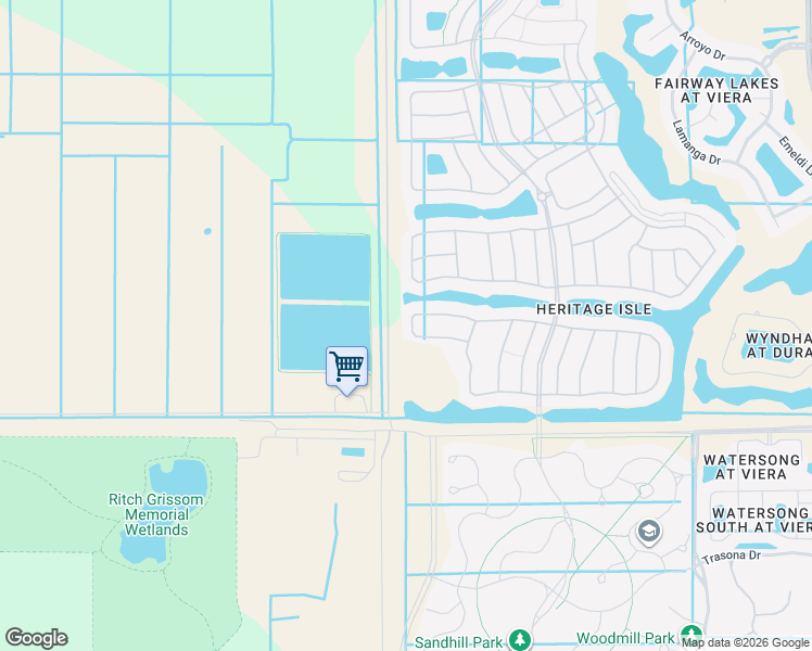 map of restaurants, bars, coffee shops, grocery stores, and more near 3664 Gurrero Drive in Melbourne