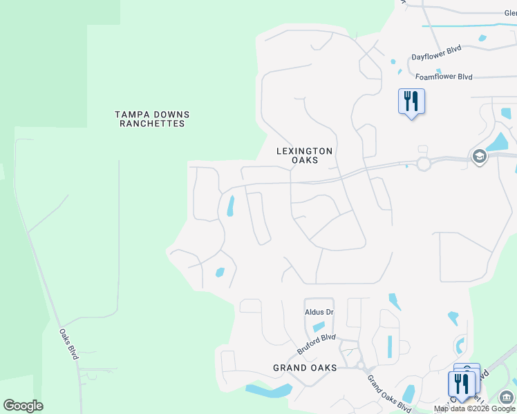 map of restaurants, bars, coffee shops, grocery stores, and more near 5035 Gato Del Sol Circle in Zephyrhills
