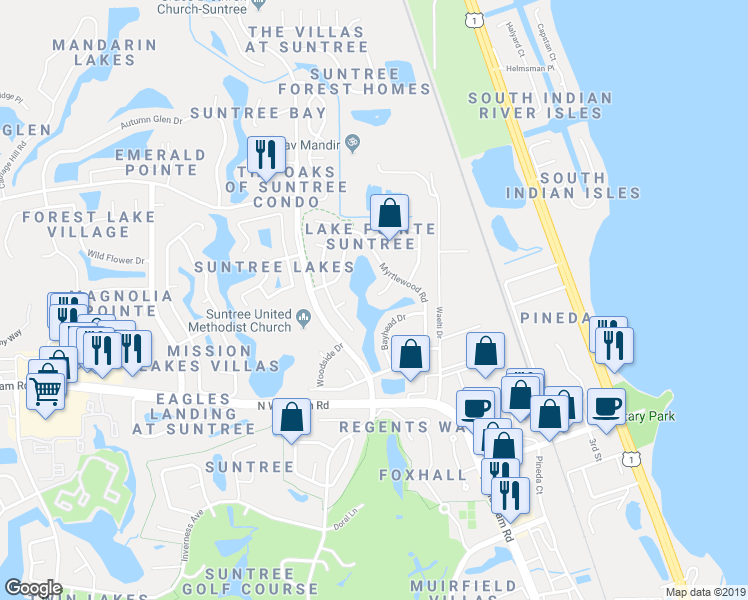 map of restaurants, bars, coffee shops, grocery stores, and more near 200 Concord Way in Melbourne
