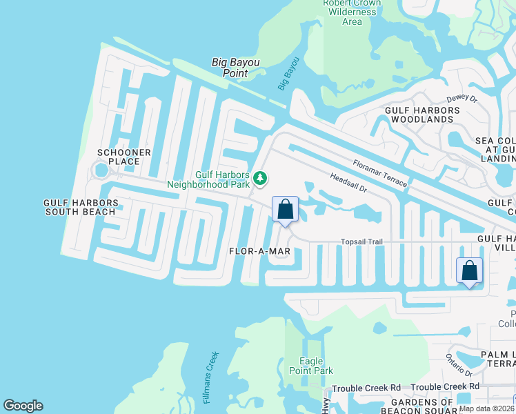 map of restaurants, bars, coffee shops, grocery stores, and more near 3737 Topsail Trail in New Port Richey