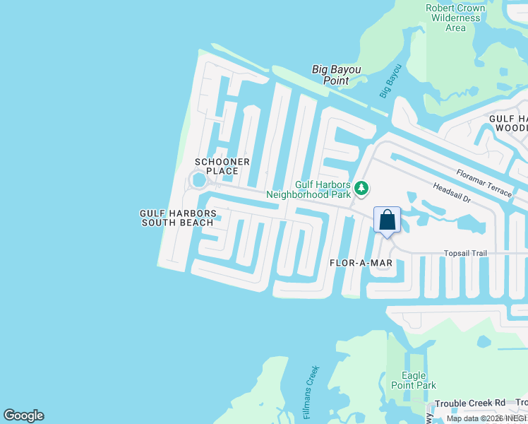 map of restaurants, bars, coffee shops, grocery stores, and more near 3401 Seaway Drive in Port Richey