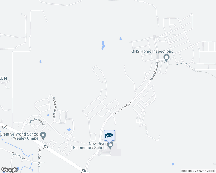 map of restaurants, bars, coffee shops, grocery stores, and more near 5312 Suncatcher Drive in Wesley Chapel