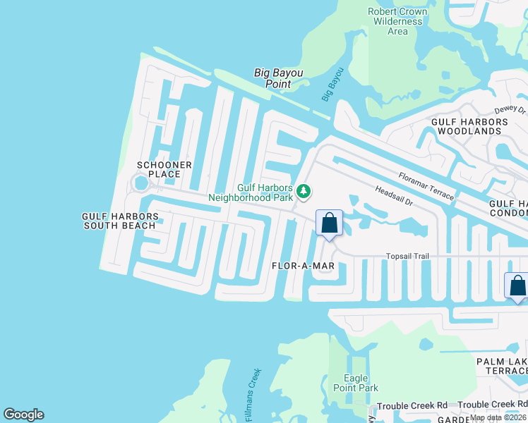 map of restaurants, bars, coffee shops, grocery stores, and more near 3548 Floramar Terrace in Port Richey