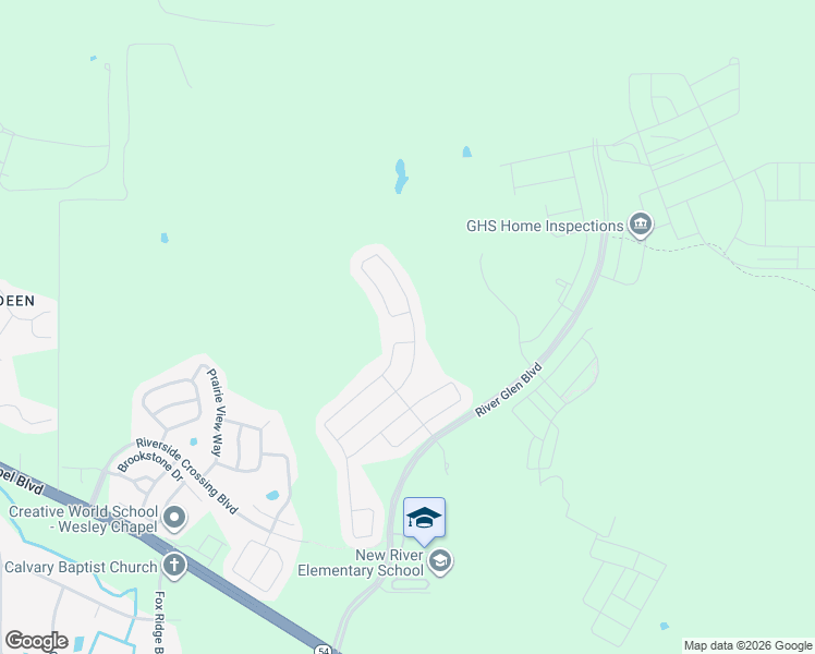 map of restaurants, bars, coffee shops, grocery stores, and more near 5321 Suncatcher Drive in Wesley Chapel