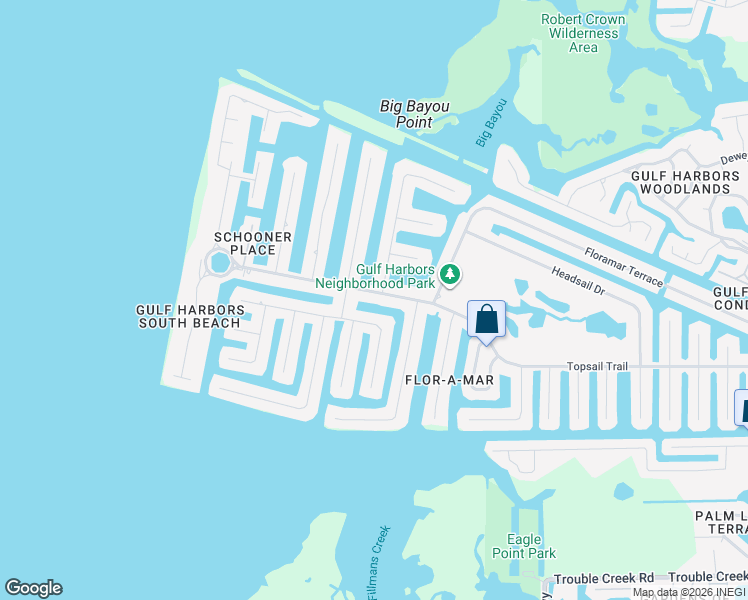 map of restaurants, bars, coffee shops, grocery stores, and more near 3548 Floramar Terrace in Port Richey