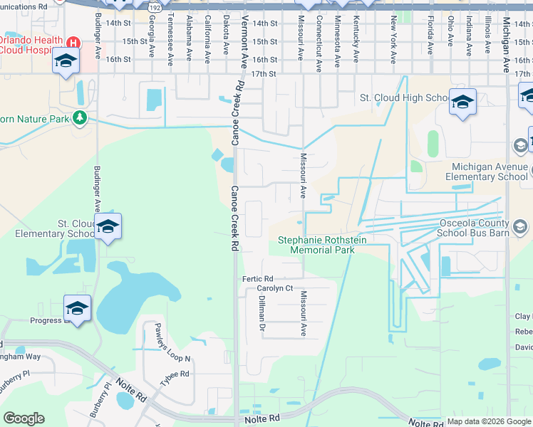 map of restaurants, bars, coffee shops, grocery stores, and more near 2473 Bulrush Drive in St. Cloud