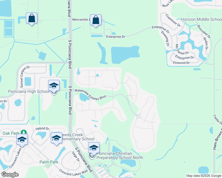 map of restaurants, bars, coffee shops, grocery stores, and more near 2237 Cypress Lake Place in Kissimmee