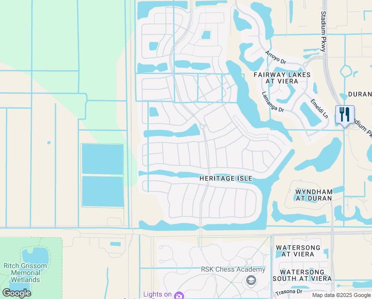 map of restaurants, bars, coffee shops, grocery stores, and more near 6922 Premonition Drive in Melbourne