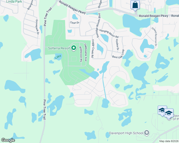 map of restaurants, bars, coffee shops, grocery stores, and more near 5426 Oakgrain Ct in Davenport