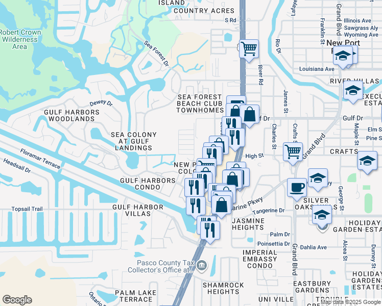 Street Map Of New Port Richey Florida