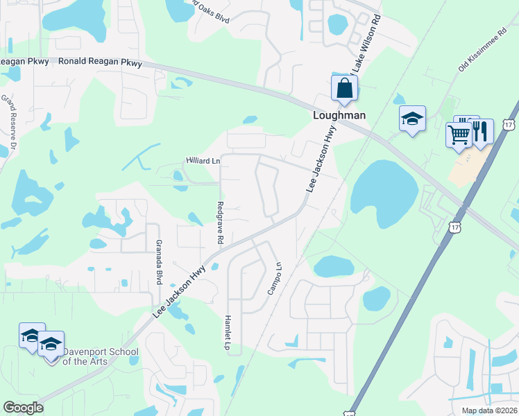 map of restaurants, bars, coffee shops, grocery stores, and more near 344 Wildflower Road in Davenport