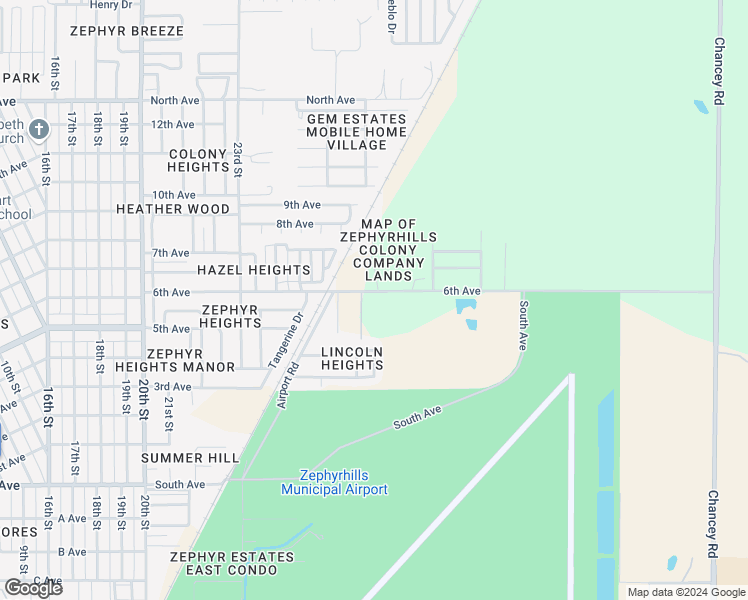 map of restaurants, bars, coffee shops, grocery stores, and more near 39548 6th Avenue in Zephyrhills