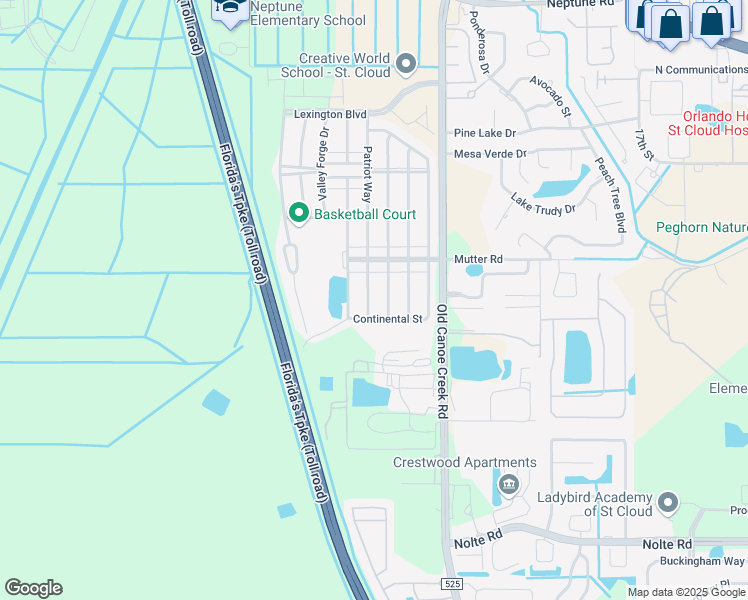 map of restaurants, bars, coffee shops, grocery stores, and more near 2115 Senate Avenue in St. Cloud