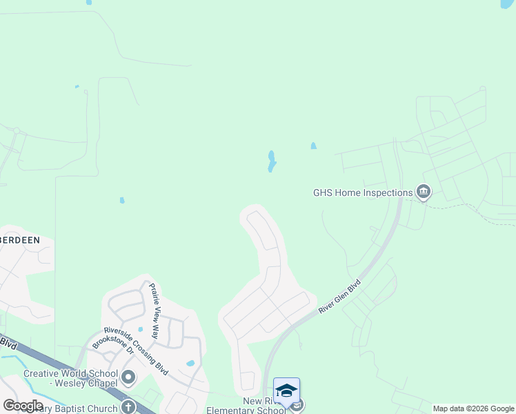 map of restaurants, bars, coffee shops, grocery stores, and more near 5647 Fisher Glen Loop in Wesley Chapel