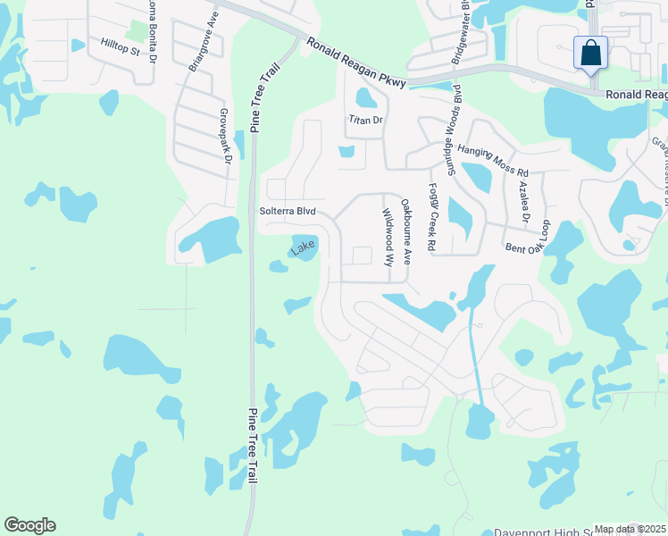map of restaurants, bars, coffee shops, grocery stores, and more near 4586 Terrasonesta Drive in Davenport