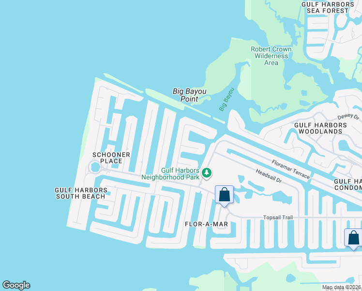 map of restaurants, bars, coffee shops, grocery stores, and more near 3601 Corsair Court in New Port Richey