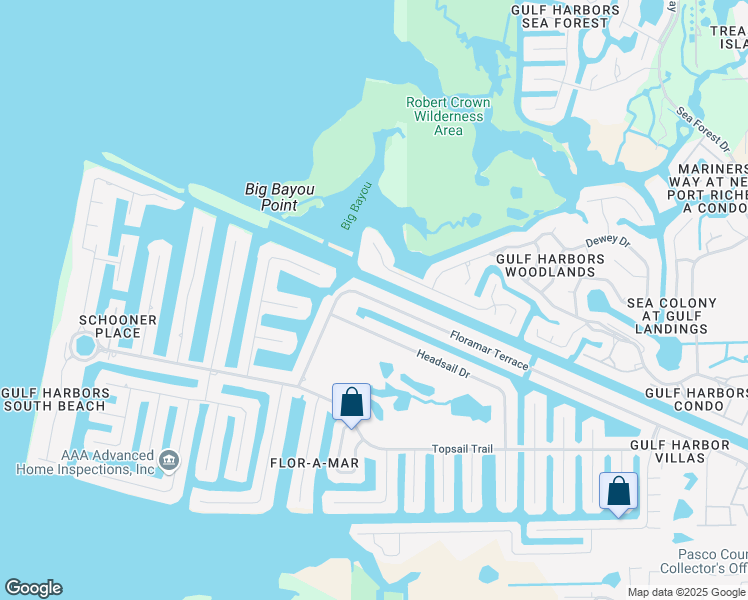 map of restaurants, bars, coffee shops, grocery stores, and more near 3915 Floramar Terrace in New Port Richey