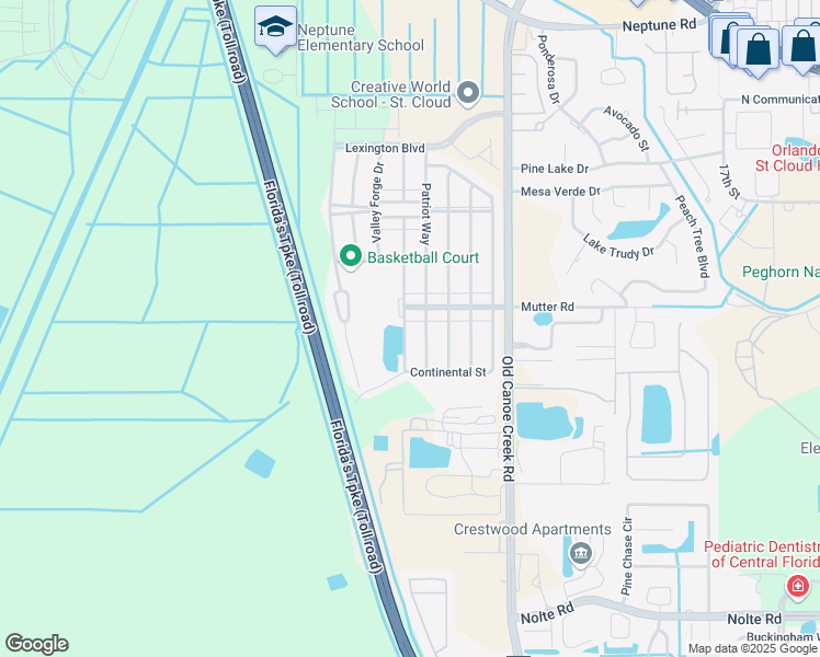 map of restaurants, bars, coffee shops, grocery stores, and more near 2103 Continental Street in Saint Cloud