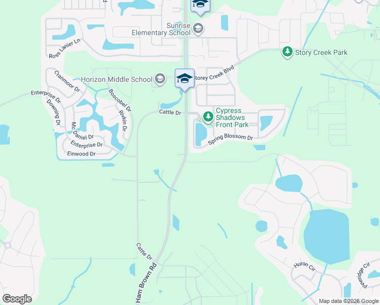 map of restaurants, bars, coffee shops, grocery stores, and more near 4454 Spring Blossom Drive in Kissimmee