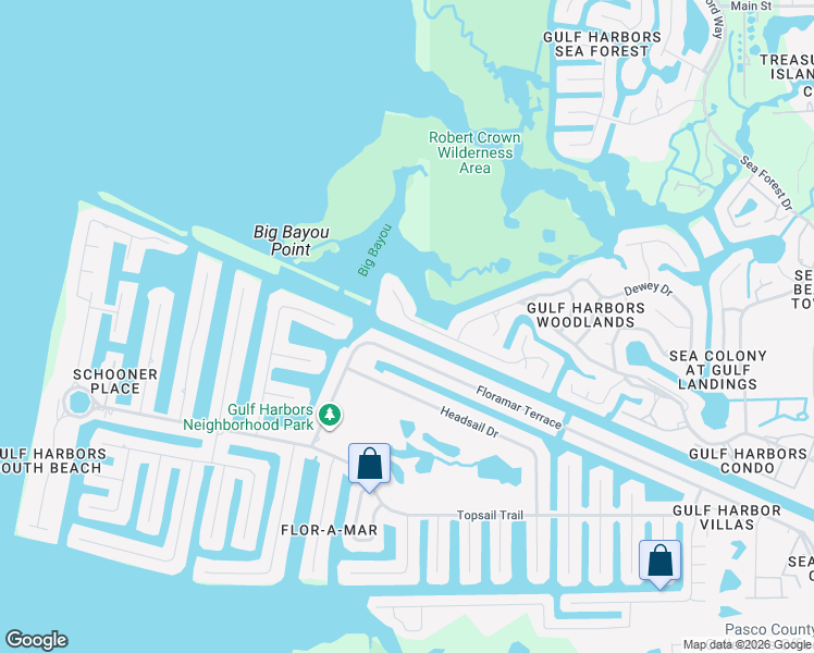 map of restaurants, bars, coffee shops, grocery stores, and more near 3955 Marine Parkway in Port Richey
