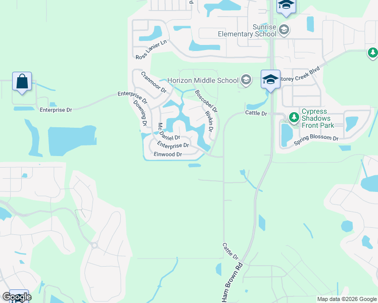 map of restaurants, bars, coffee shops, grocery stores, and more near 2647 Einwood Drive in Kissimmee