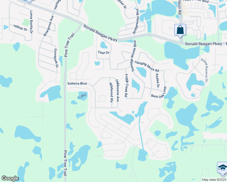 map of restaurants, bars, coffee shops, grocery stores, and more near 5250 Wildwood Way in Davenport