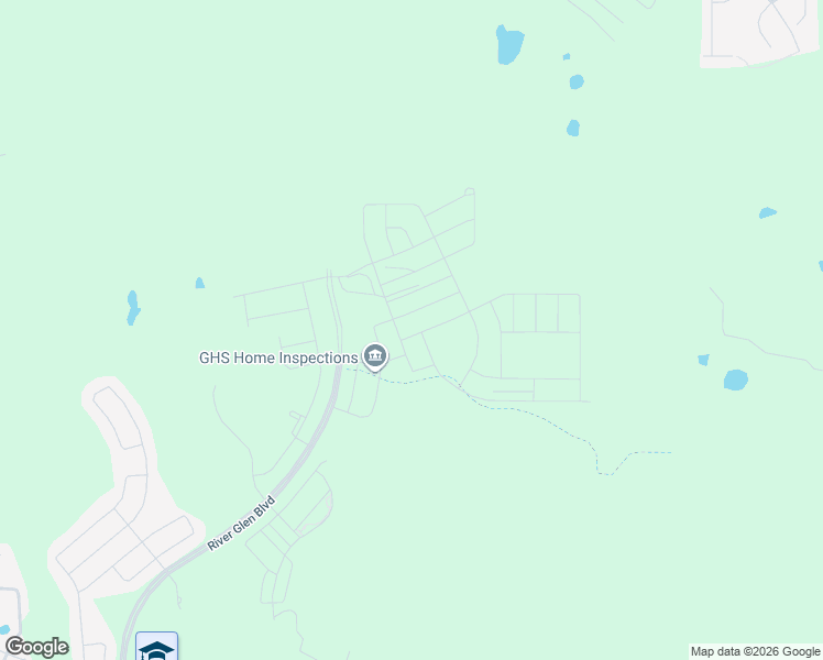 map of restaurants, bars, coffee shops, grocery stores, and more near River Glen Boulevard in Wesley Chapel