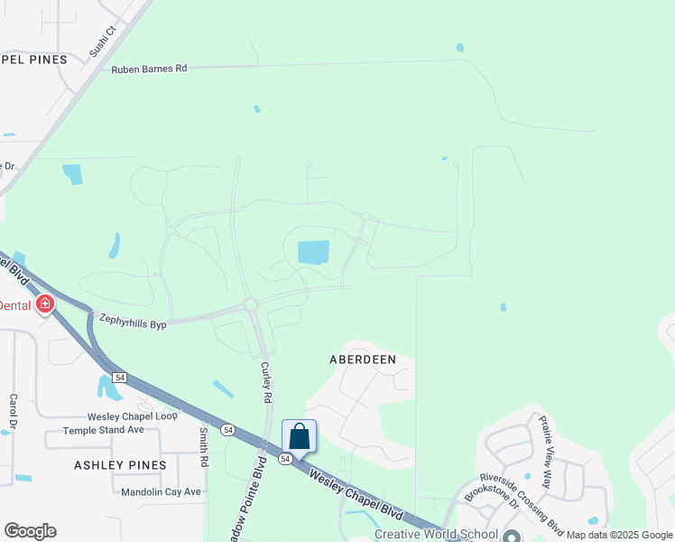 map of restaurants, bars, coffee shops, grocery stores, and more near 5714 Jireh Road in Wesley Chapel