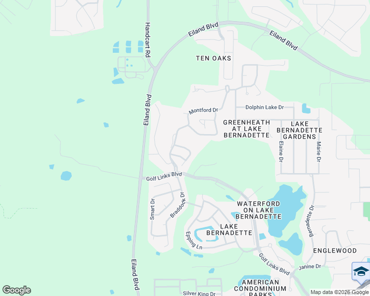 map of restaurants, bars, coffee shops, grocery stores, and more near 34712 Pinehurst Greene Way in Zephyrhills