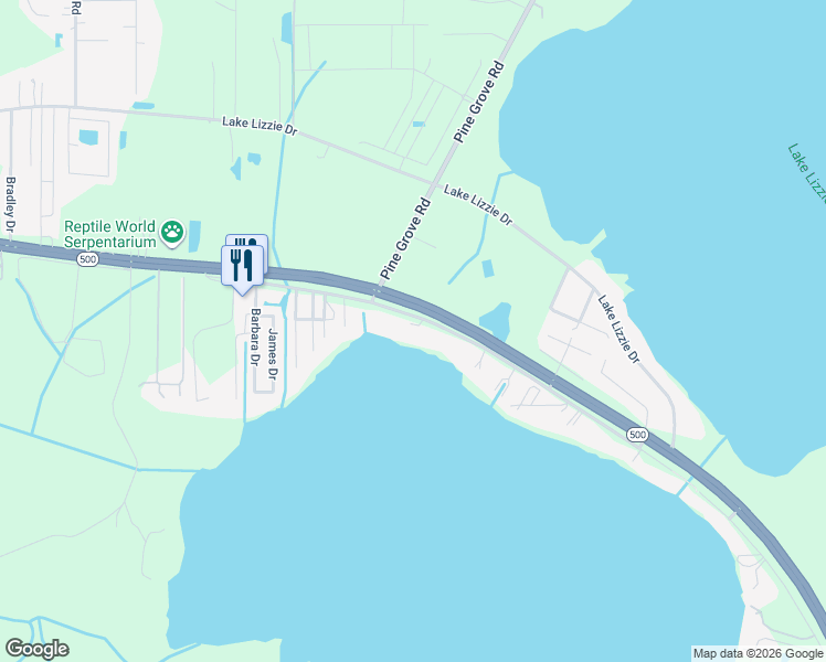 map of restaurants, bars, coffee shops, grocery stores, and more near 5930 Alligator Lake Shore West in St. Cloud