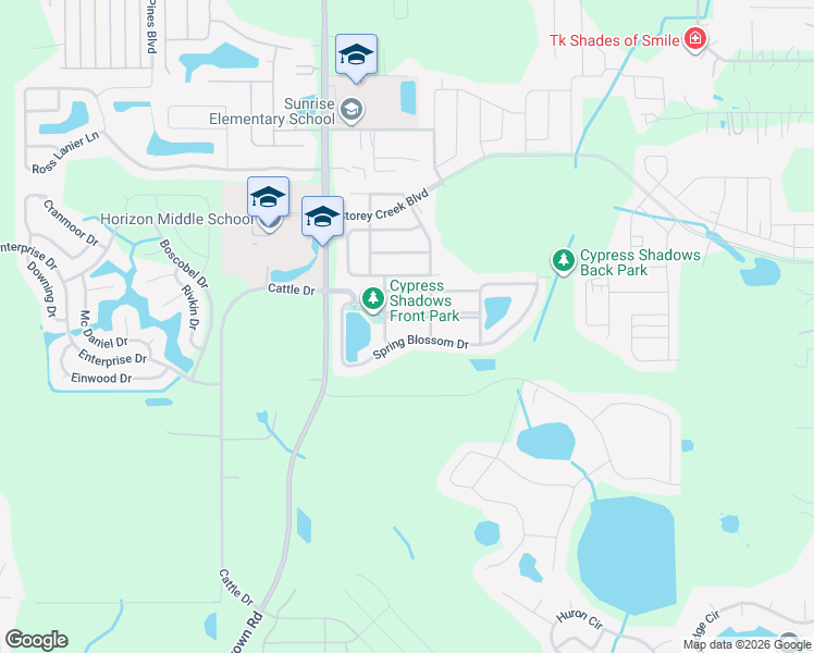 map of restaurants, bars, coffee shops, grocery stores, and more near 4406 Creeks Run Boulevard in Kissimmee