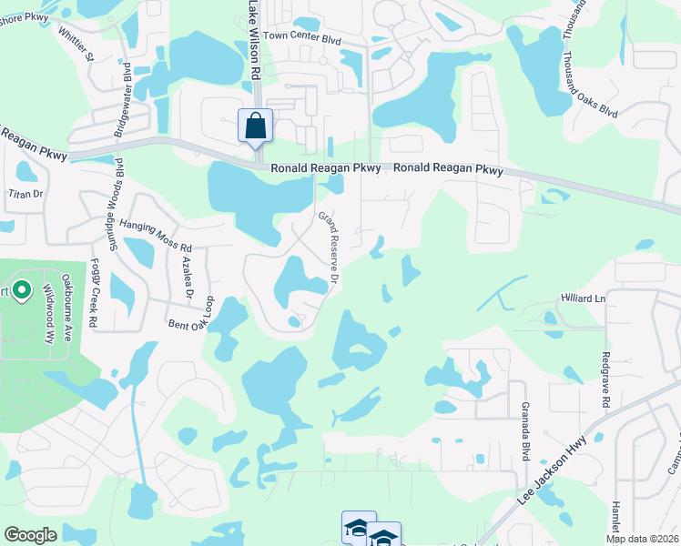 map of restaurants, bars, coffee shops, grocery stores, and more near 1233 Grand Reserve Drive in Davenport