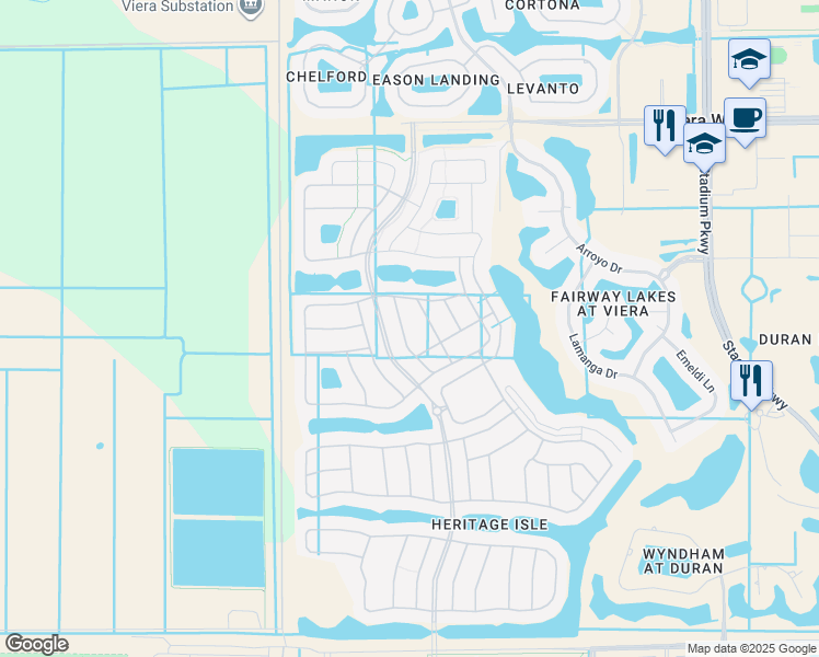 map of restaurants, bars, coffee shops, grocery stores, and more near 6697 Sutro Heights Lane in Melbourne