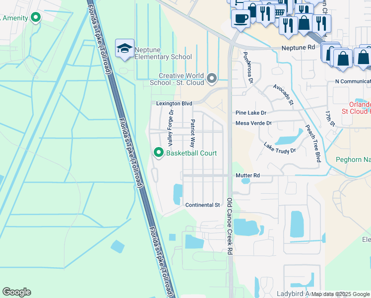 map of restaurants, bars, coffee shops, grocery stores, and more near 1981 Continental Street in Saint Cloud
