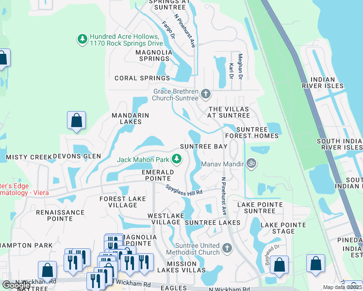 map of restaurants, bars, coffee shops, grocery stores, and more near 700 Danesbrook Way in Melbourne