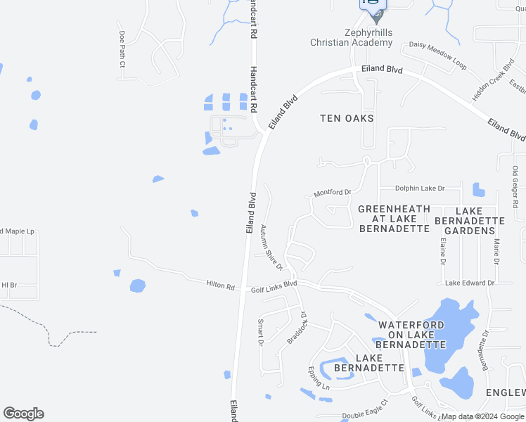 map of restaurants, bars, coffee shops, grocery stores, and more near 5751 Autumn Shire Drive in Zephyrhills