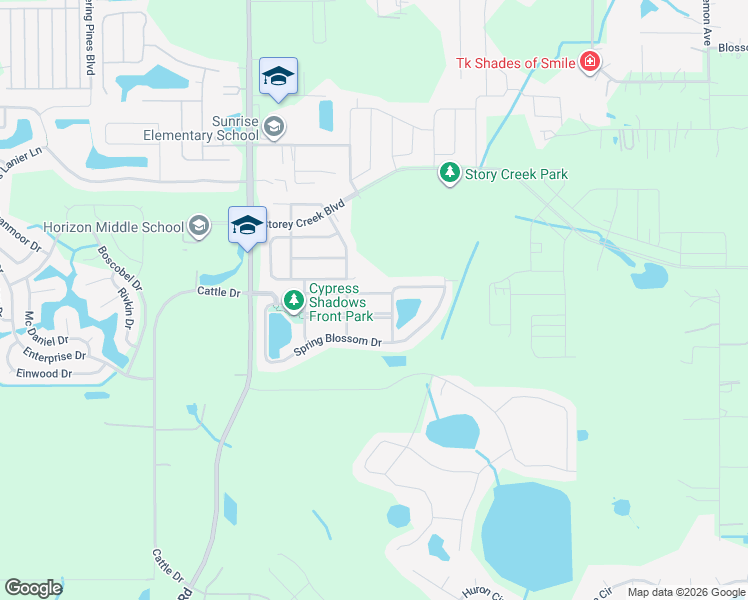 map of restaurants, bars, coffee shops, grocery stores, and more near 4511 Bluff Oak Loop in Kissimmee