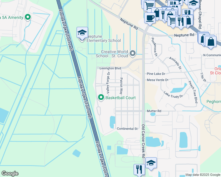 map of restaurants, bars, coffee shops, grocery stores, and more near 4861 Nathan Hale Boulevard in Saint Cloud